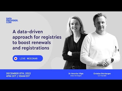 Webinar: A data-driven approach for registries to boost renewals and registrations